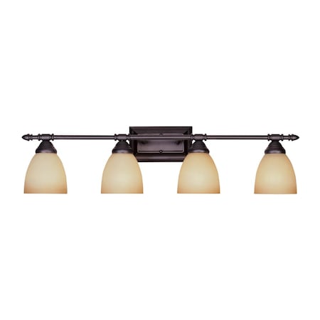 Designers Fountain Apollo 31.25in 4-Light Oil Rubbed Bronze Transitional Indoor Vanity Light 94004-ORB
